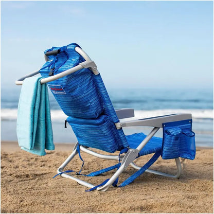 Sailfish & Palms Backpack Beach Chairs  Lightweight Aluminum Folding Chairs (2-Pack, Multicolor)