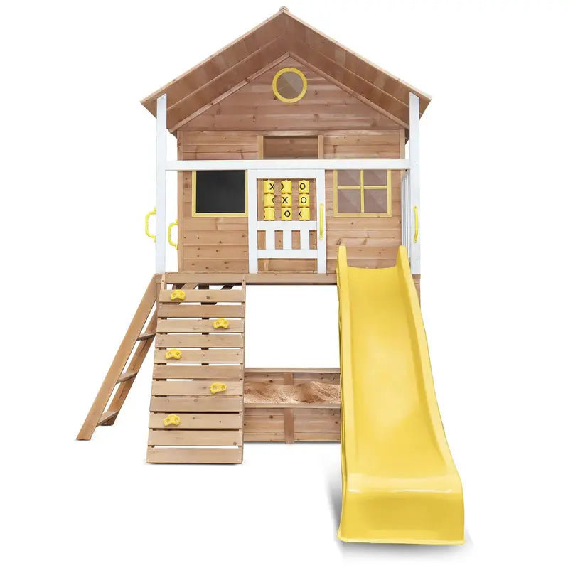 Lifespan Warrigal Kids’ Cubby House  Bright Yellow Slide & Durable Outdoor Play Structure