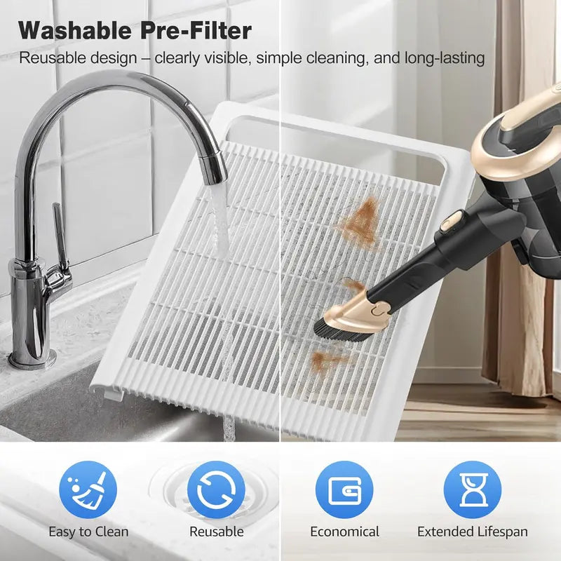 KNKA APH4000 Air Purifier: HEPA + Washable Pre-Filter, AQI Display & ECO/Sleep/Pet Modes for Medium Rooms up to 1,695 sq. ft