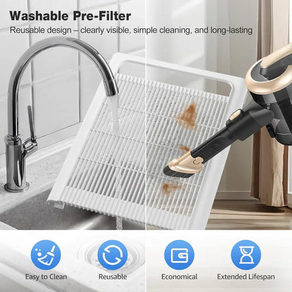 KNKA APH4000 Air Purifier: HEPA + Washable Pre-Filter, AQI Display & ECO/Sleep/Pet Modes for Medium Rooms up to 1,695 sq. ft