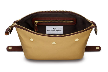 Canvas Wash Bag / Dopp Kit - Sand