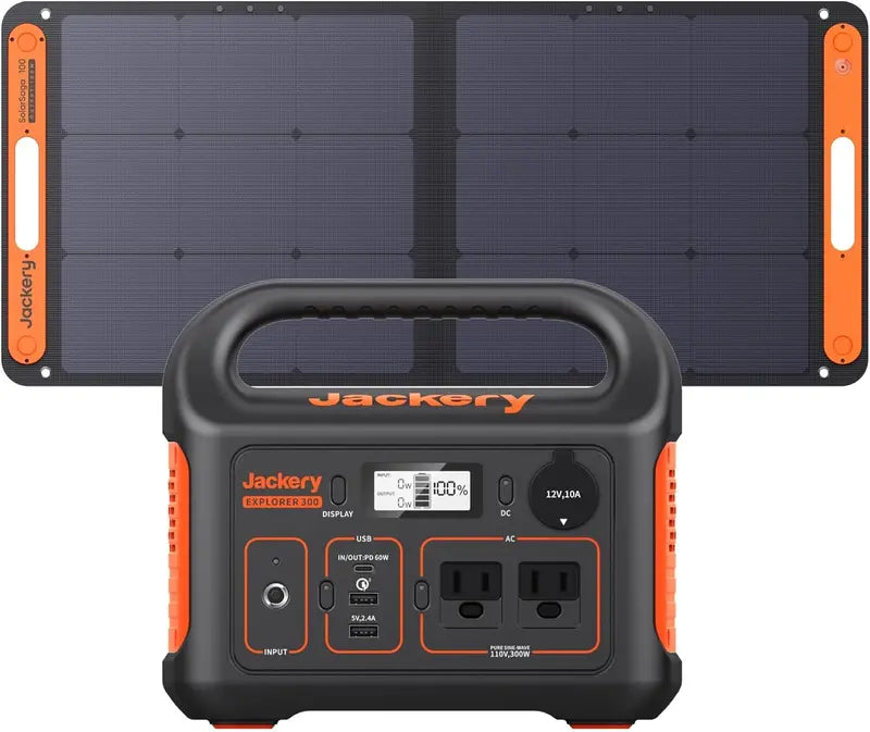Explorer 300 Portable Power Station  293Wh Solar-Ready Lithium Backup Generator for Camping & Emergencies