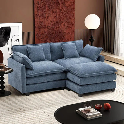 ihanherry 146-Inch Modern U-Shaped Modular Cloud Sofa  Customizable Layout