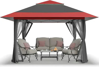 CROWN SHADES 13×13 ft Pop-Up Gazebo  Instant-Setup Outdoor Canopy Tent, Clearance Model