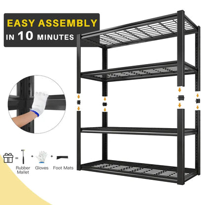 REIBII Heavy Duty Metal Garage Shelving 40¡å Wide, 2240 LBS Capacity, Adjustable Storage Shelves for Home &amp; Commercial Use
