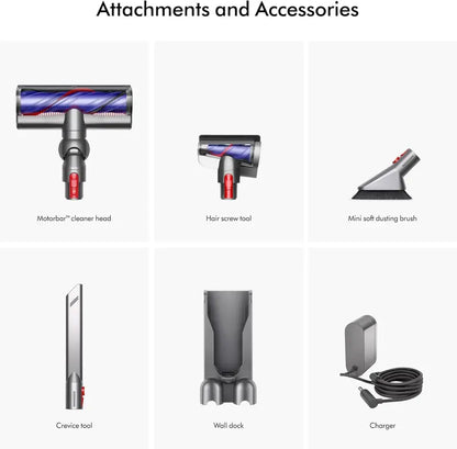 Dyson V8 Plus Cordless Vacuum: Enhanced 115AW Suction, 2 Power Modes & 40-Min Runtime — Handheld Conversion & Deep-Clean Performance