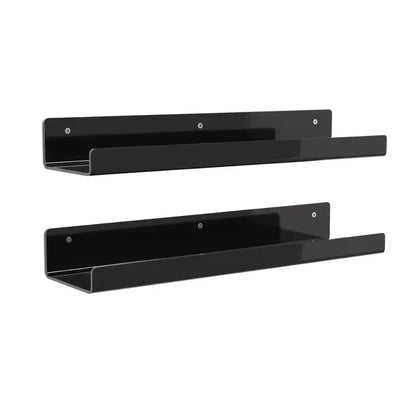 15-Inch Acrylic Floating Wall Shelves  Modern Bathroom Organizer Set