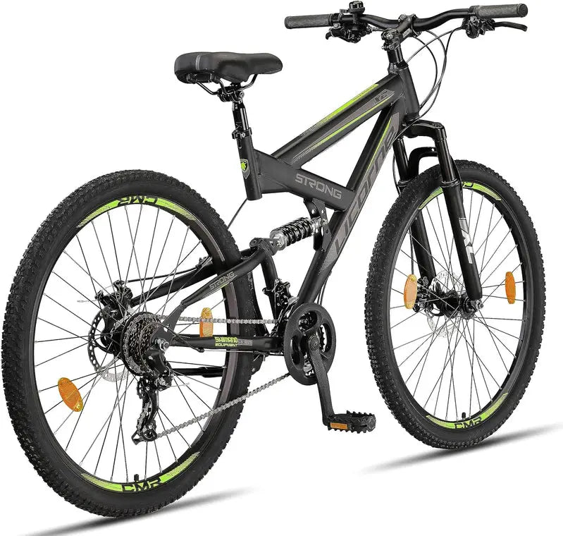 Licorne Bike Strong 2D Premium Hardtail Mountain Bike  Aluminum Frame, 21-Speed Drivetrain
