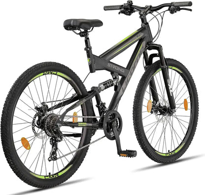 Licorne Bike Strong 2D Premium Hardtail Mountain Bike  Aluminum Frame, 21-Speed Drivetrain