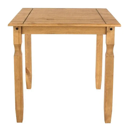 Corona Collection Solid Wood Dining Table  Rustic Modern Farmhouse Style Table