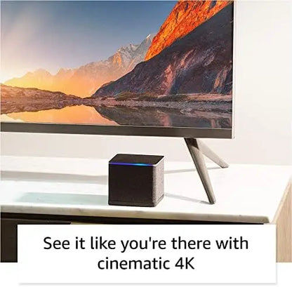 Amazon Fire TV Cube 4K Ultra HD Wi-Fi 6E Hands-Free Streaming with Alexa