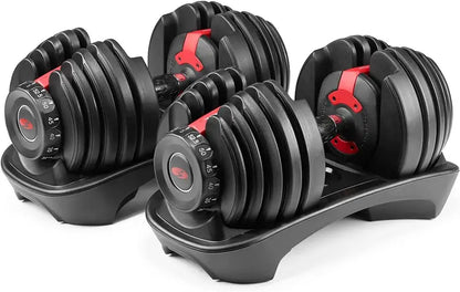 Bowflex SelectTech 552 Adjustable Dumbbell Set  Space-Saving 552.5 lb Range (Pair)