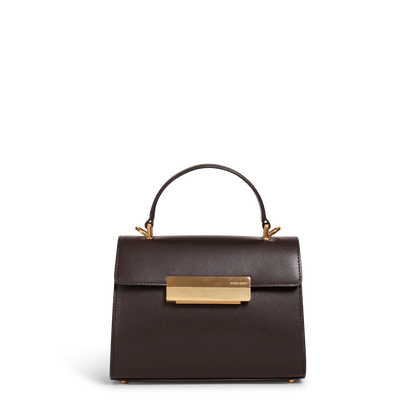 Mini Capucine - Cuir Box Chocolat