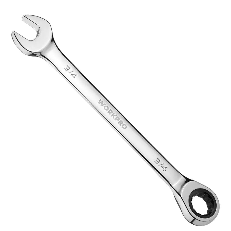 WORKPRO Multi-Size Ratcheting Wrench Set  SAE & Metric, Chrome Vanadium Construction