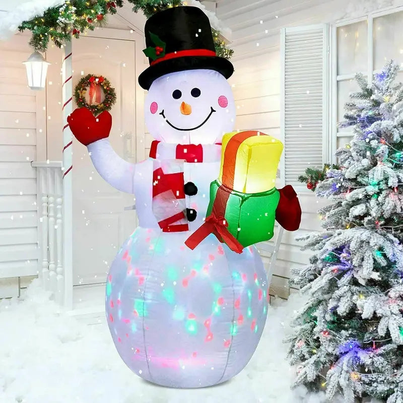 5ft Inflatable Rotating LED Snowman  Weatherproof Christmas Yard Decoration [Brand Name]