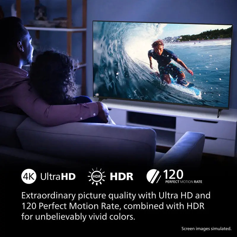 Philips 60-Inch 4K Ultra HD Google TV (60PUL7555/F7)  Smart LED Television with 2160p Resolution