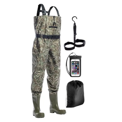 Nylon Fishing & Hunting Chest Waders with Waterproof Boot Integration