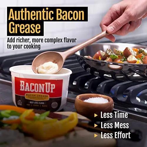 Bacon Grease for Cooking  14 oz Tri-Filtered Authentic Bacon Fat, No Carbs, Gluten-Free (2-Pack)