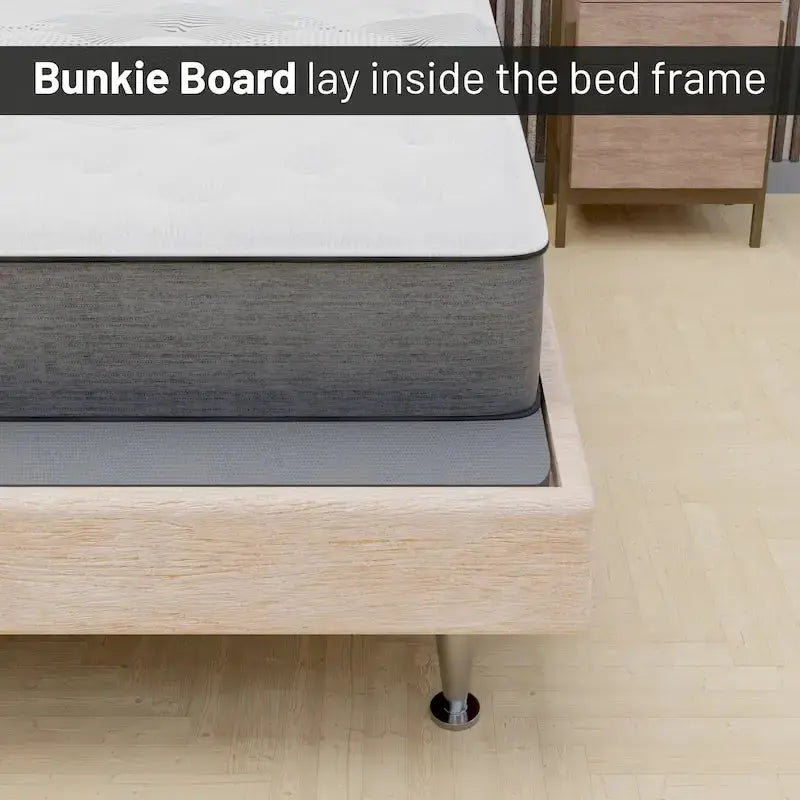 ONETAN 1.5-Inch Split Bunkie Board  Pre-Assembled Mattress Support Platform in Gray