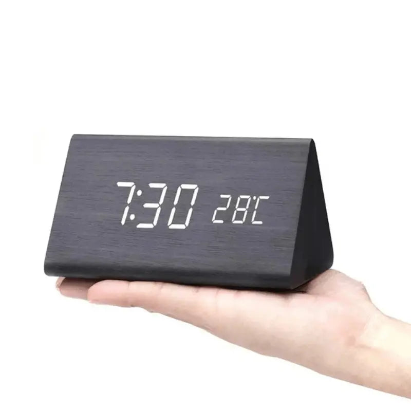 LED Desk Clock with Tap-to-Wake Display and Sound Sensitivity