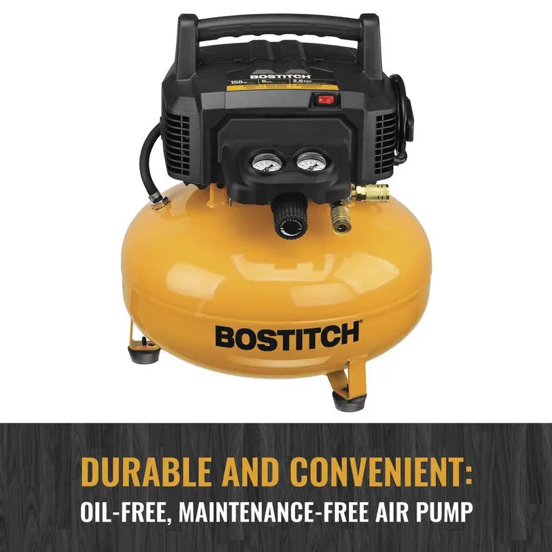 Bostitch 6-Gallon 150 PSI Electric Air Compressor  Portable Dual-Tool Combo Kit