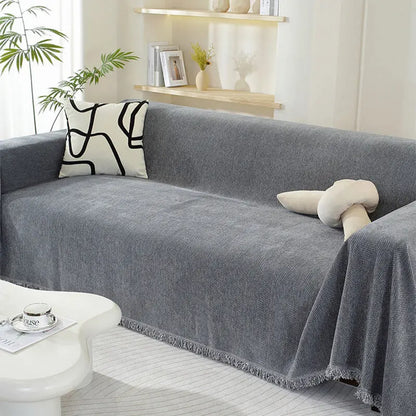 Decorative Sofa Throw Blanket  Patterned Design with Boho Tassel Trim