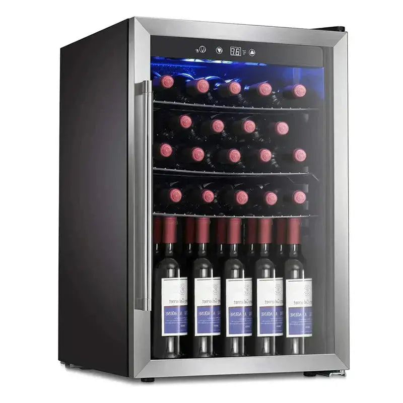 Freestanding Wine Cooler Refrigerator  Dual-Zone Cabinet Fridge for Optimal Beverage Storage and Temperature Control