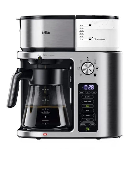 Braun MultiServe Plus Coffee Maker  10-Cup Capacity, 7 Brew Options Including Cold Brew, Stainless Steel Housing (Model KF9370SI)