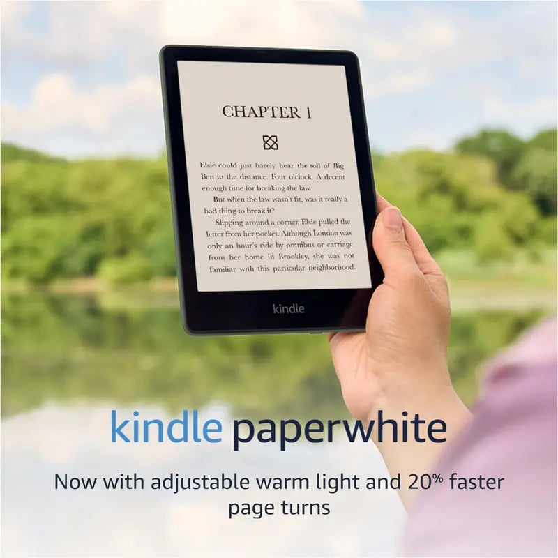 Amazon Kindle Paperwhite 16GB, 6.8″ Display, Warm Light, 10-Week Battery, Agave Green, Waterproof E-Reader
