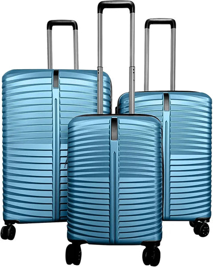Lightweight 3-Piece Hardshell Spinner Luggage Set — 20/24/28 Inch (Pin Stripe Design)