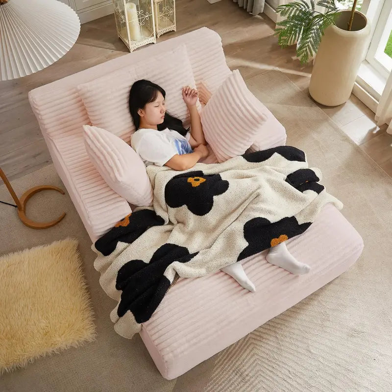 50-Inch Oversized Corduroy Recliner Sofa Bed  Deep-Seating Cloud Lounge Chair