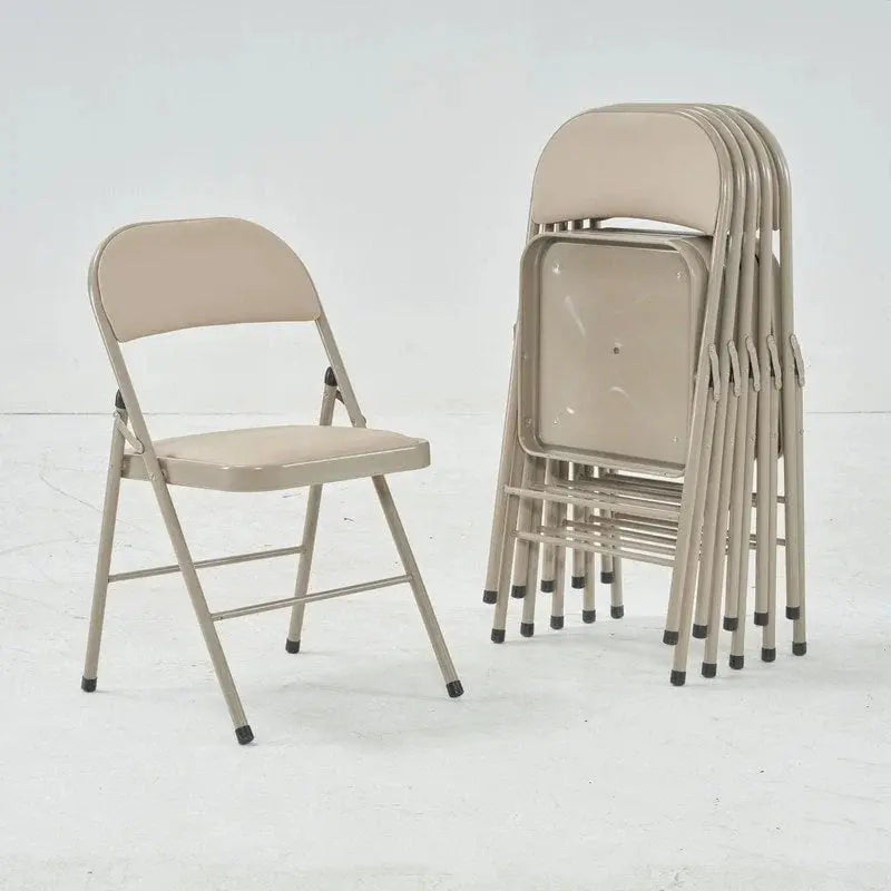 Elegant Foldable PVC-and-Iron Convention Chairs  Lightweight White Event Seating for Exhibitions