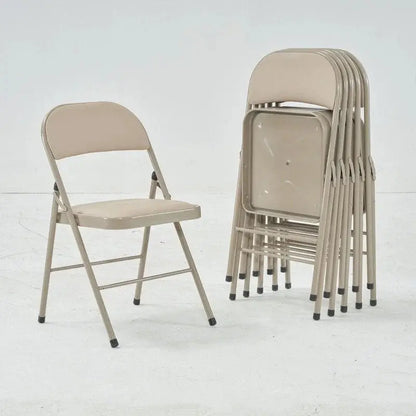 Elegant Foldable PVC-and-Iron Convention Chairs  Lightweight White Event Seating for Exhibitions