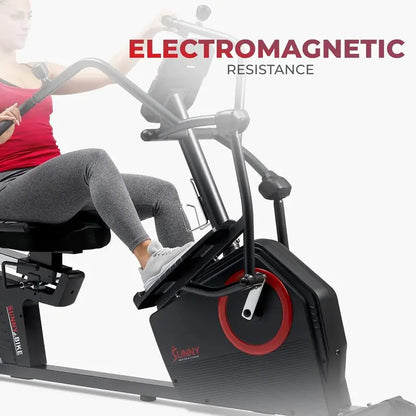 Sunny Health & Fitness Smart Recumbent Elliptical Bike with Bluetooth, 16 Resistance Levels, and SunnyFit App  SF-RBE4886SMART