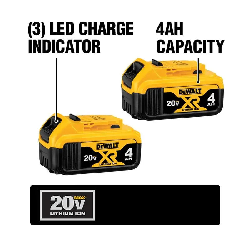 DEWALT 20V MAX XR Cordless Brushless Hammer Drill/Impact 2 Tool Combo Kit with (2) 20V 4.0Ah Batteries and Charger DCK299M2