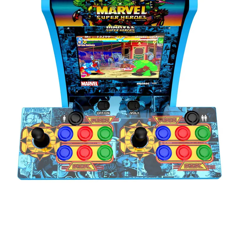 Arcade1UP Marvel Superheroes 2-Player Counter-Cade with Lit Marquee & Headphones Jack