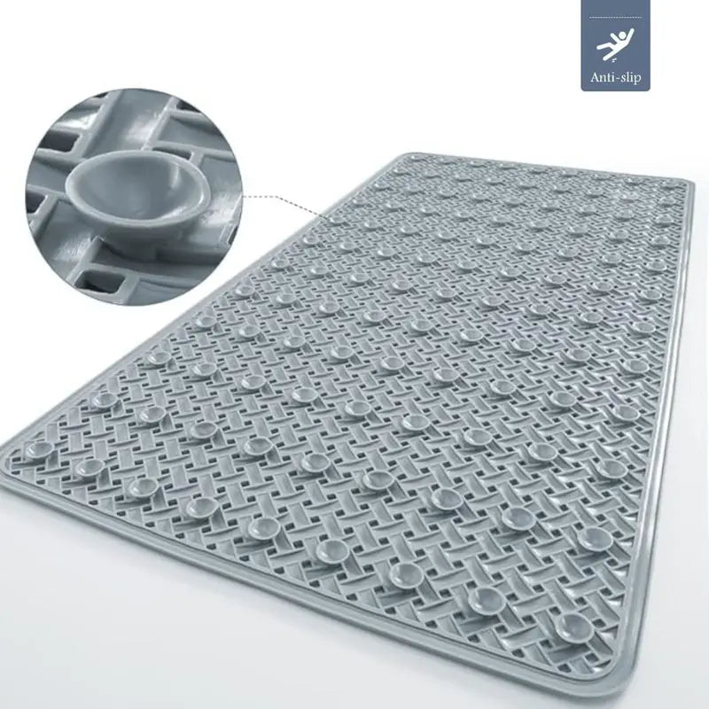 Non-Slip Bathroom Shower Mat with Reinforced Suction Cups