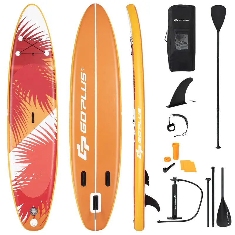 All-in-One Inflatable SUP Board with Telescoping Paddle and Carry Bag