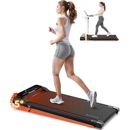 Lysole Walking Pad Treadmill  Compact Under-Desk Exercise Machine with Remote & Large LED Display