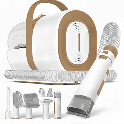 All-in-One Grooming Vacuum Kit Featuring Clippers, Nail Grinder, and Hair Removal Tools