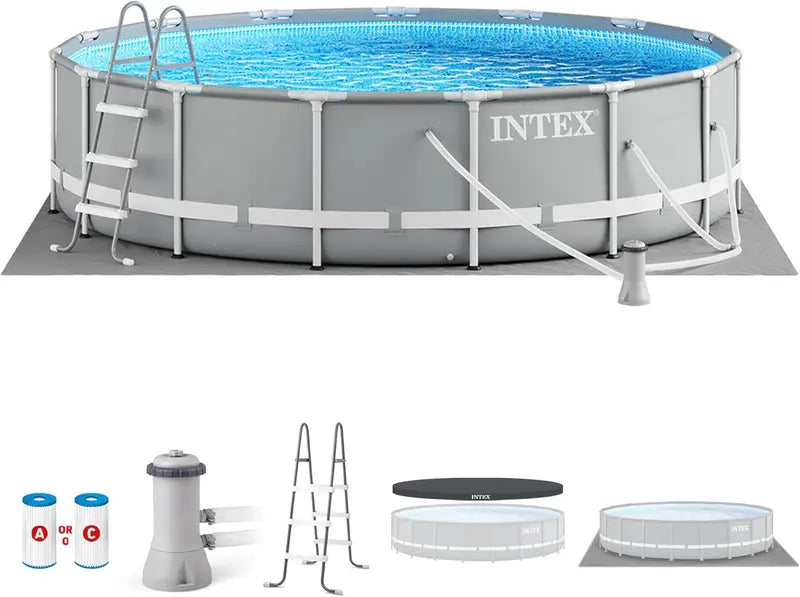 10-Foot Premium Above-Ground Swimming Pool Set  30″ Depth, 1185-Gallon Capacity, Rust-Resistant SuperTough Frame + 330 GPH Filter Pump
