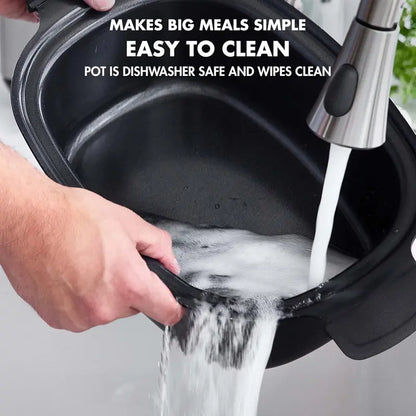 6-Quart Programmable Electric Slow Cooker  Dishwasher-Safe Lid & Removable Nonstick Base