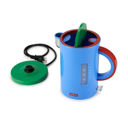 Bodum Electric Kettle  Ceramic-Coated, Blue Accented Design
