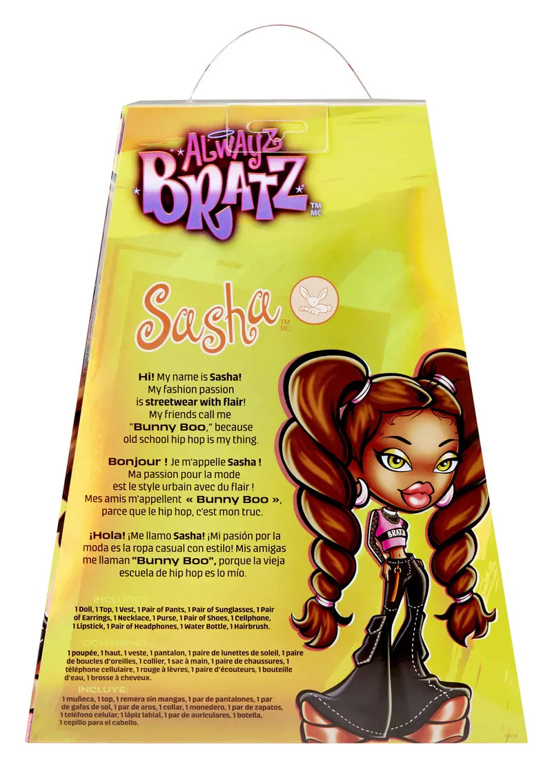 Bratz Alwayz Sasha Fashion Doll with 10 Accessories & Poster  Multicolor