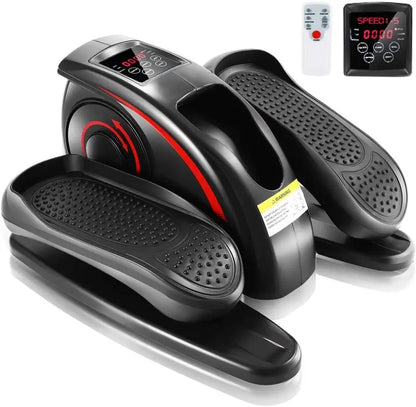ANCHEER Under Desk Elliptical Machine, Electric & Manual 2-in-1, Quiet, Portable, Digital Display, Anti-Slip Pedals, Ideal for Home/Office