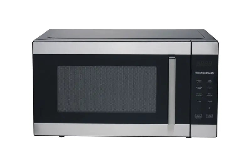 Hamilton Beach 1.6 Cu Ft Full-Size Microwave  1100W, Sensor Cook, LED Display, Stainless Steel Finish