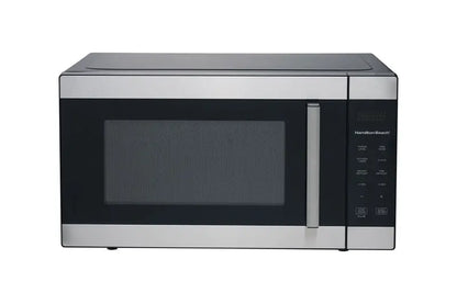 Hamilton Beach 1.6 Cu Ft Full-Size Microwave  1100W, Sensor Cook, LED Display, Stainless Steel Finish