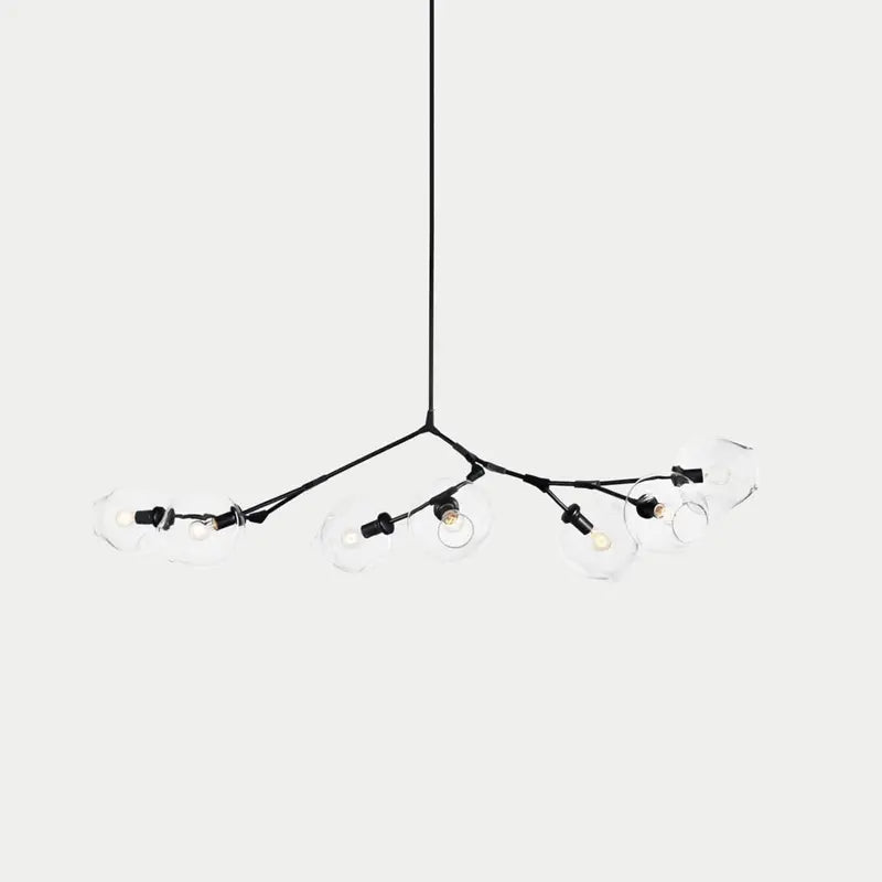 Orvani Linear Globe Chandelier in Modern Industrial Style