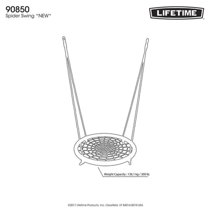 Lifetime Rope Spider Swing for Play Sets in Black, 90850