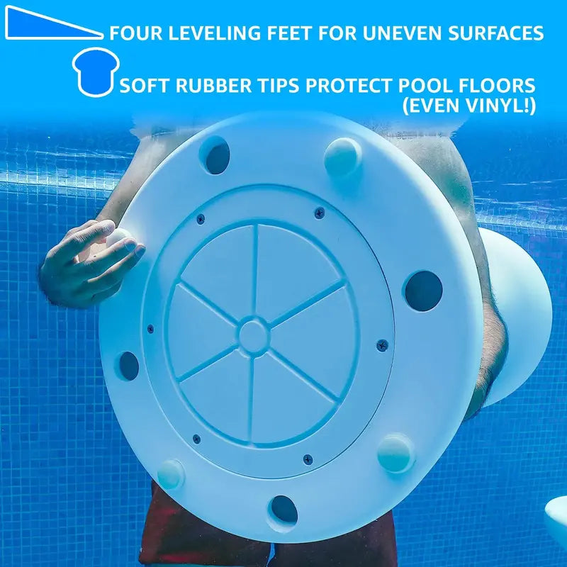 Dunn-Rite Submersible Pool Stool  USA-Made Underwater Bar Seat, 24-Inch Height for Pools & Patios